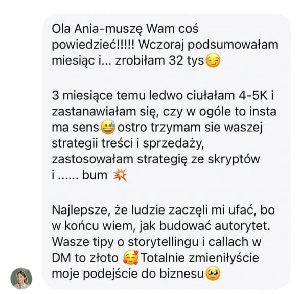 Opinia od klientki