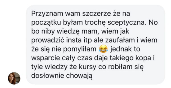 Opinia od klientki