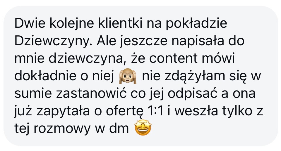 Opinia od klientki