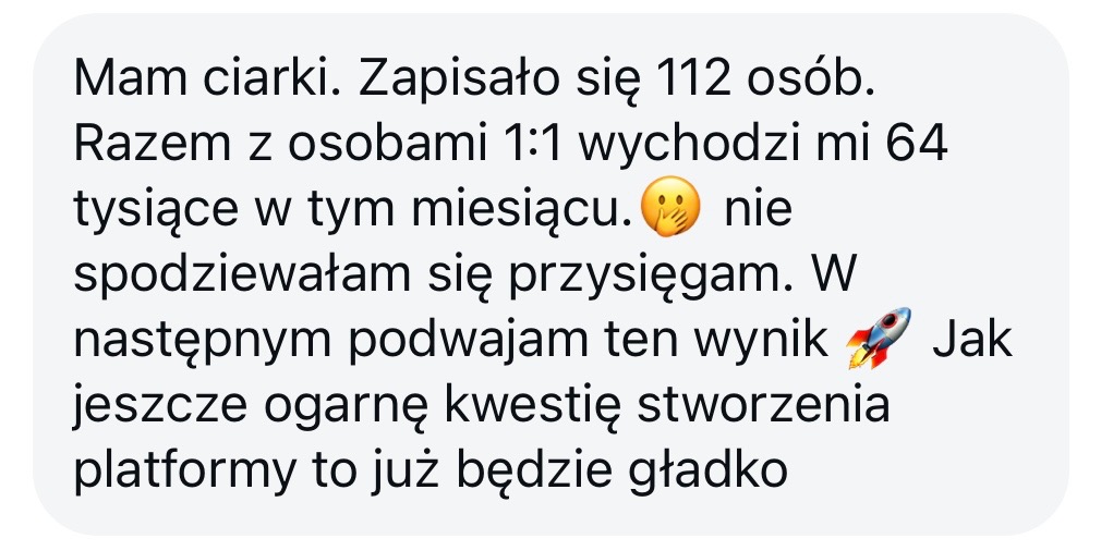 Opinia od klientki