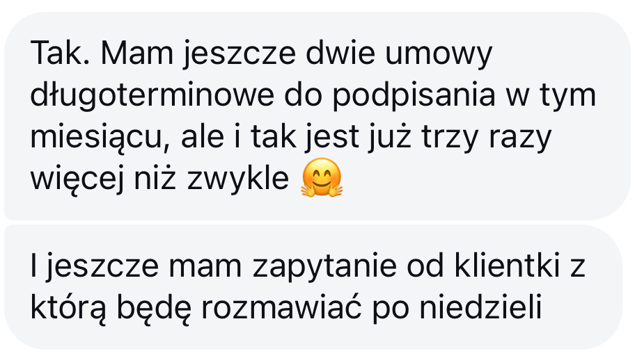 Opinia od klientki