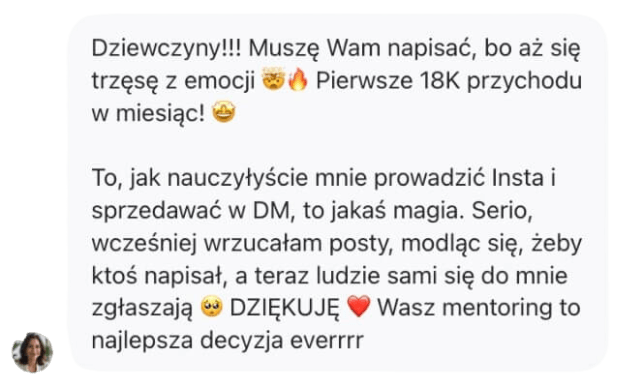Opinia od klientki