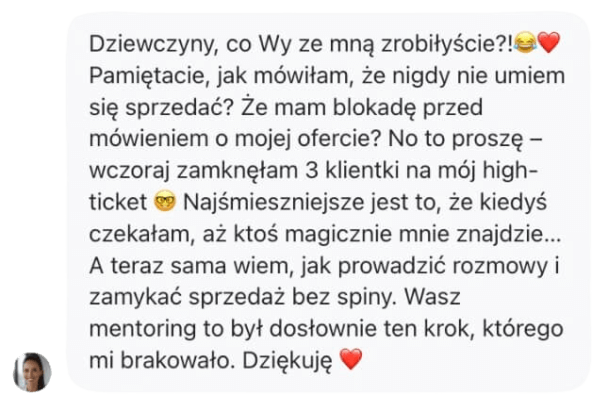 Opinia od klientki
